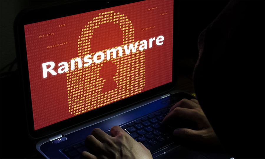 tela de computador com Ransomware